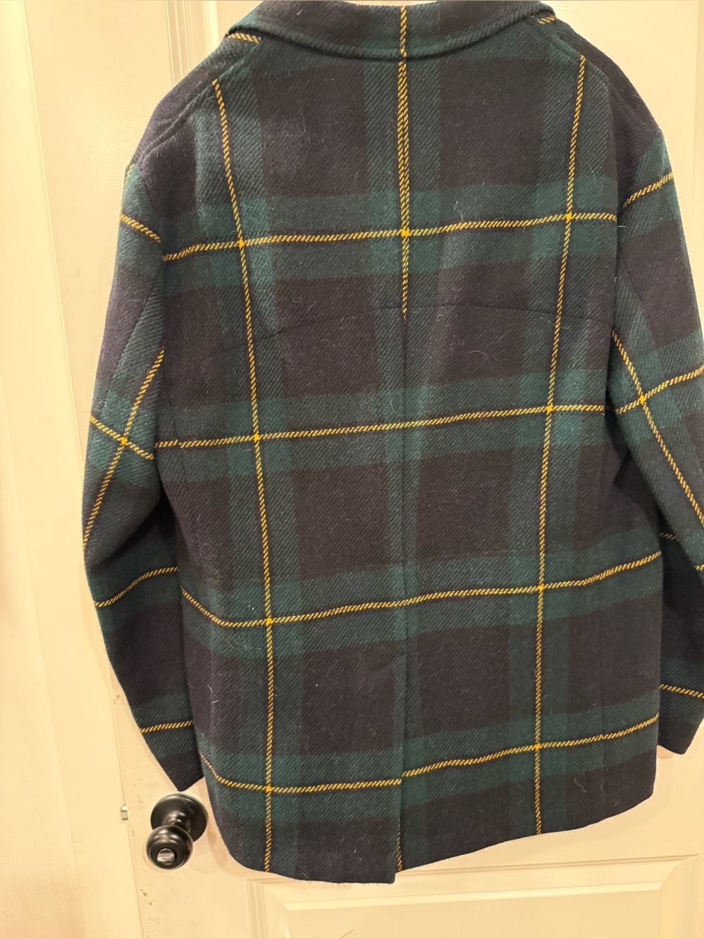 Polo by Ralph Lauren Navy & Green Plaid Sport Coat with Gold Accents - Picture 2 of 15
